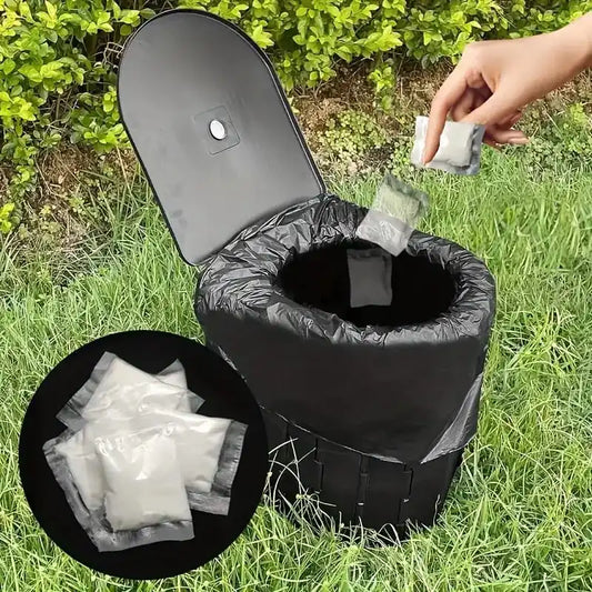 No need to unpack-[Portable | Stool Absorbent] 1/5/10/25/50 pakc Outdoor portable toilet, bagged camping toilet paper, outdoor c