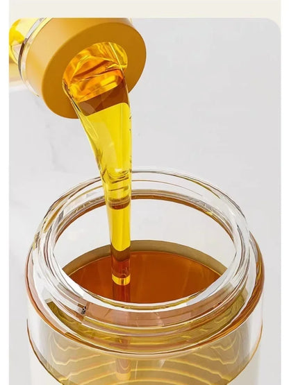 550ml Glass Automatic Opening and Closing Gravity Jug Household Kitchen Leak-proof Oil Jug Soy Sauce Vinegar Seasoning Flask