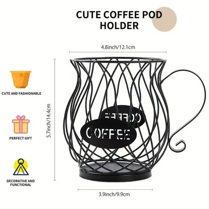 1pc Coffee Pod Holder Large Capacity Cup Coffee Pod Organizer Coffee Creamer Container Coffee Pod Storage Cup Mug Shape Coffee