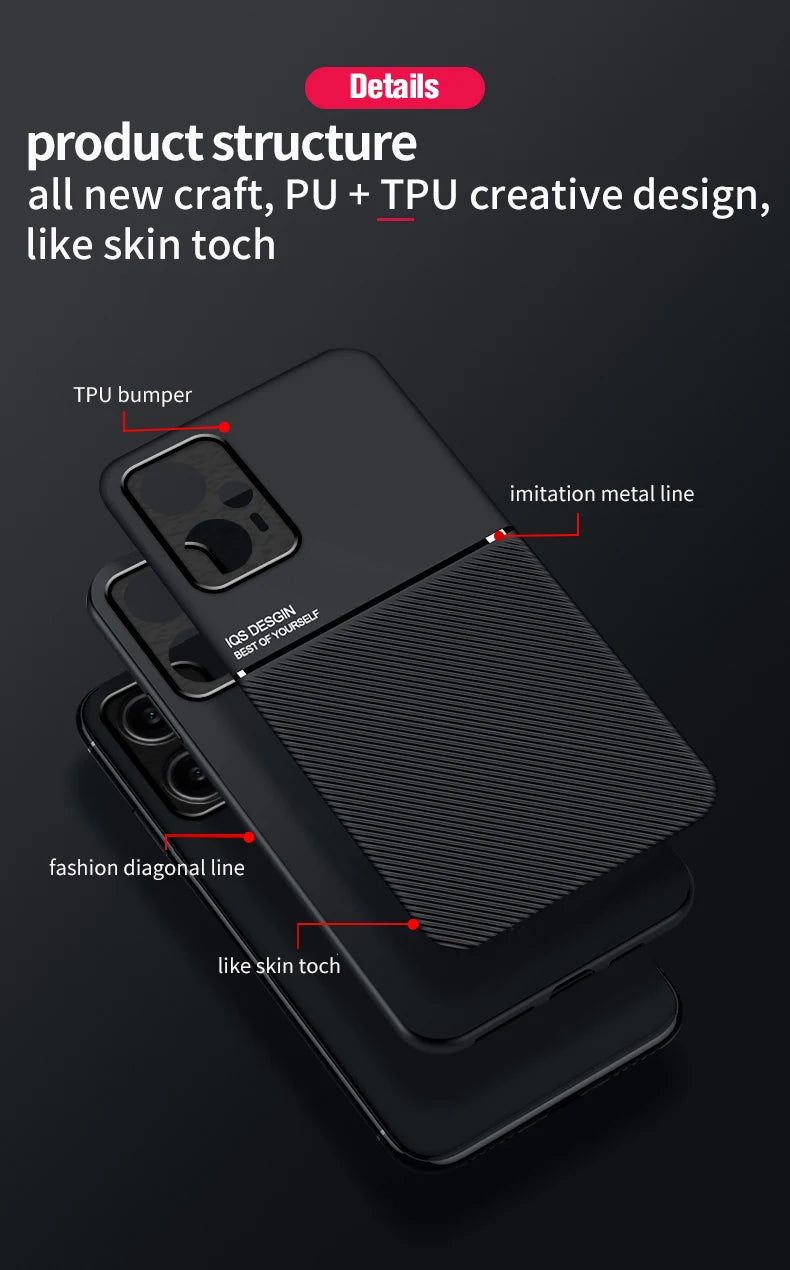 Slim Lightweight Magnetic Case for Xiaomi Redmi 13C 12C Phone Accessories