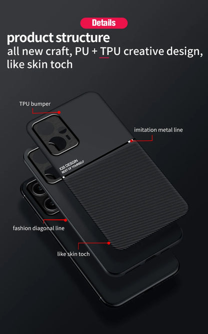 Slim Lightweight Magnetic Case for Xiaomi Redmi 13C 12C Phone Accessories