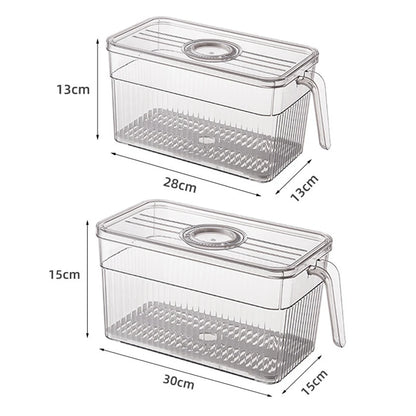 Refrigerator Organizer Kitchen Fridge Storage Box Fresh Keeping Vegetable Fruit Boxes Basket Storage Containers Time Keepers Box