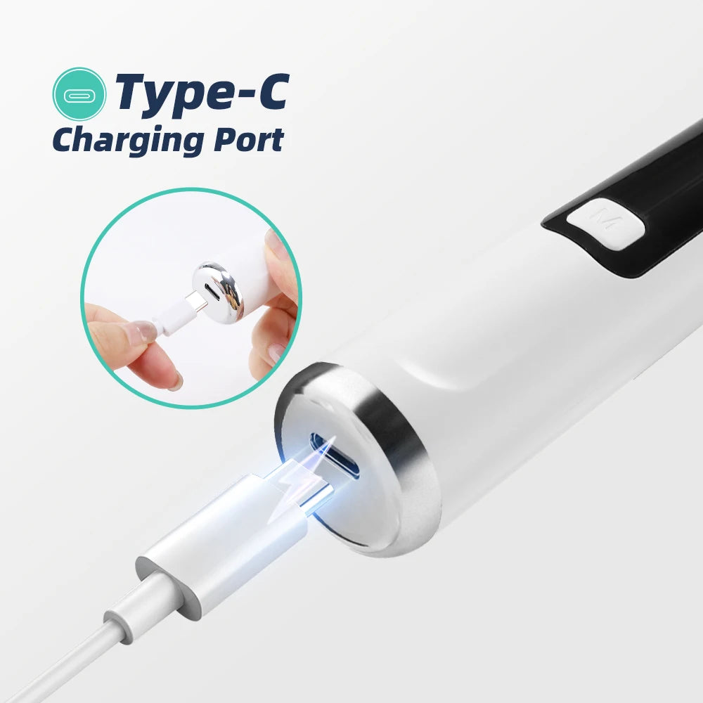 5 LED Light Ultrasonic Tooth Cleaner 9 Levels Dental Scaler Calculus Remover Plaque Stain Tartar Removal Teeth Cleaning Tools