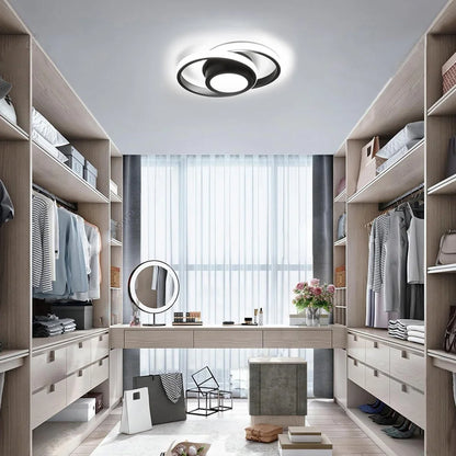 LED Ceiling Light 2 Rings Creative Design Modern Ceiling Lamp Indoor Lighting Fixtures Hallway Balcony Aisle Office Lustre