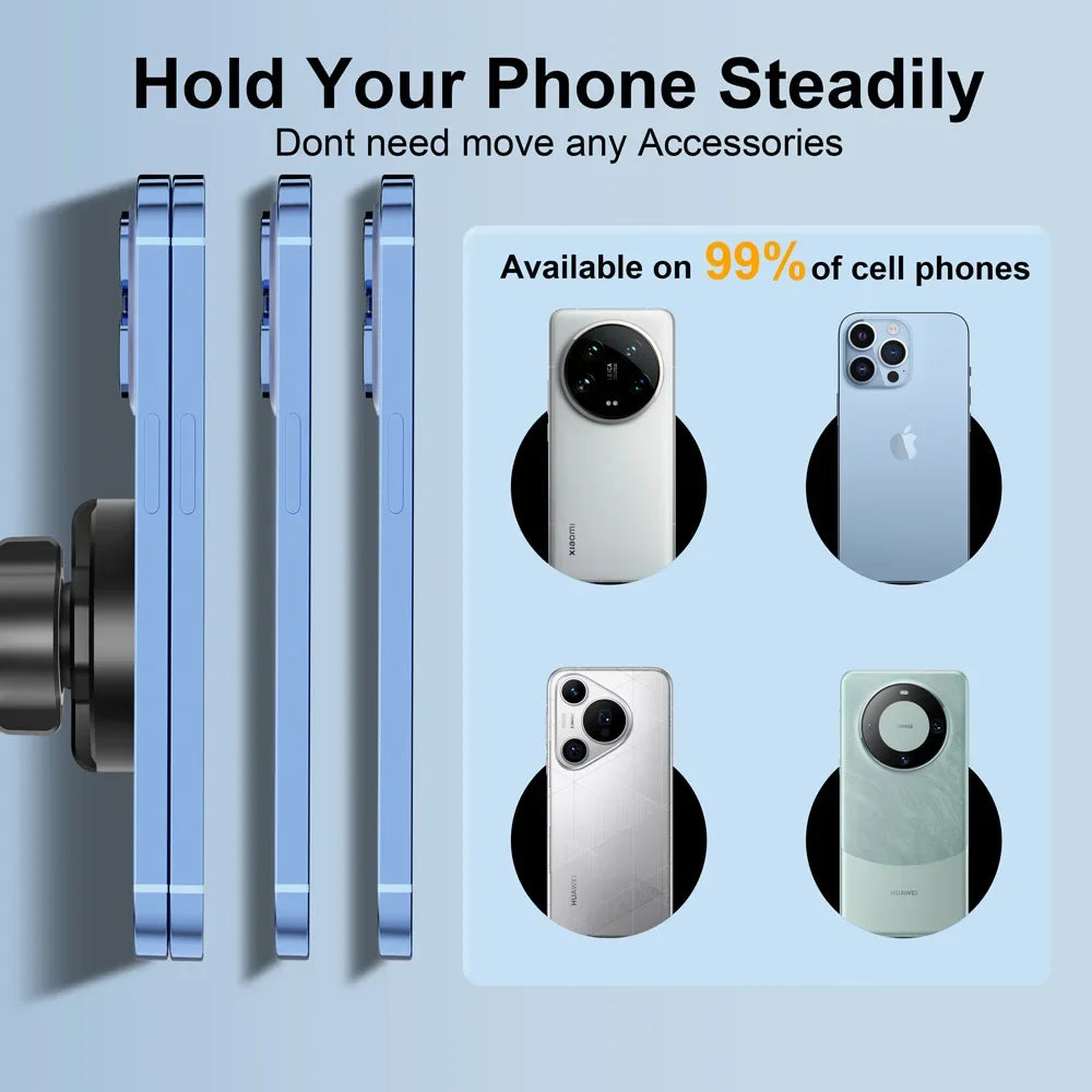 2 in 1 Car Air Vent Bracket Magnet Phone Holder Magnetic 2 Phone Mounts Car Smart Phone Holders Stands for Magsafe iPhone 16