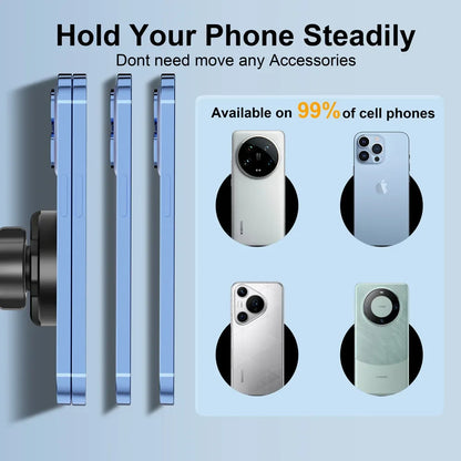 2 in 1 Car Air Vent Bracket Magnet Phone Holder Magnetic 2 Phone Mounts Car Smart Phone Holders Stands for Magsafe iPhone 16