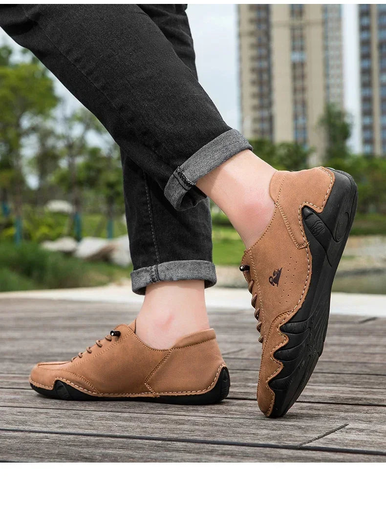 Men's Shoes 2025 Spring  Autumn New Business Casual Leather Shoes Men's Single Shoes Simple British Loafers Trendy Travel Shoes