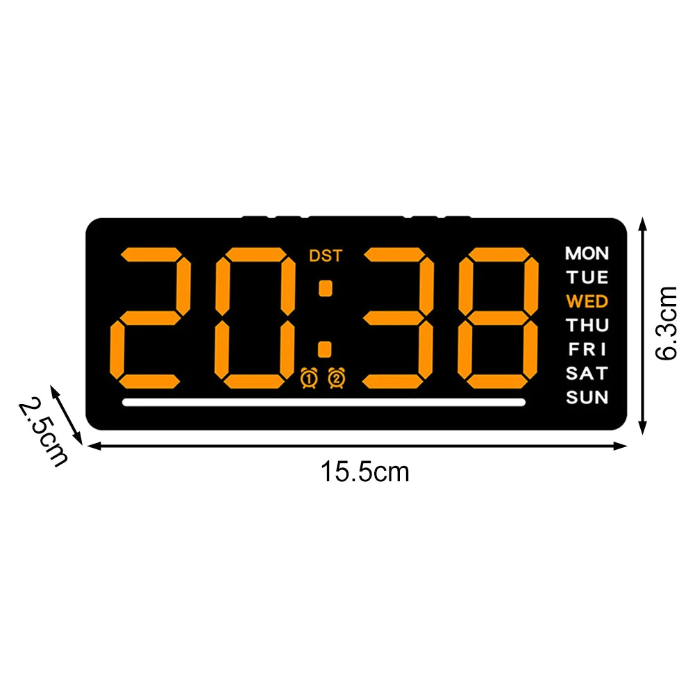 Silent Digital Alarm Clock for Babies,LED Bedside Clock with Night Light Multiple Functions | Adjustable Tone Volume