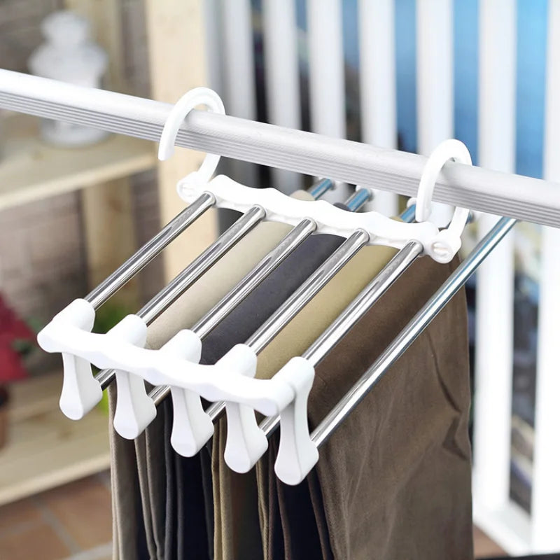 Multifunctional Pants Hanger Clothes Organizer Adjustable Pant Storage Rack Closet Organizer Trouser Hanger Home Organization