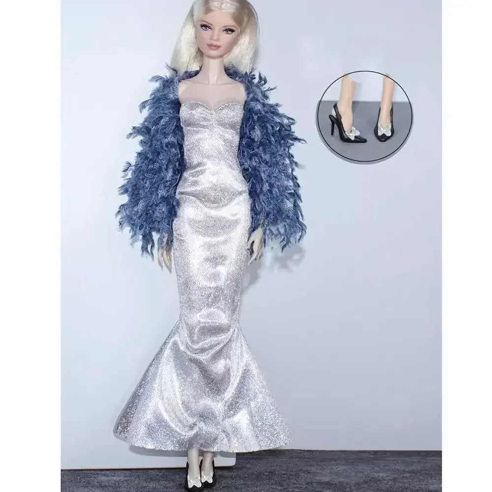 Elegant Doll Party Clothes 10 Styles Fashion Plush Coat Casual Wears Dolls DIY Accessories 11.5