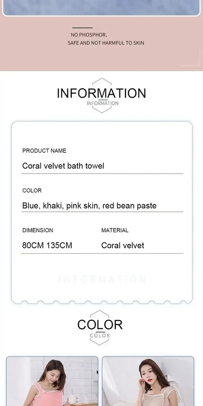 Womens Bath Towels Girls Wearable 140*85Cm Fast Drying Bathing Beach Spa Bathrobes Wash Clothing, Shower Bath And Gym Towel