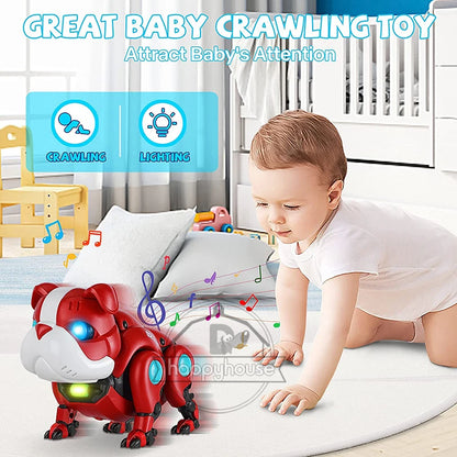 Baby Musical Toys Electronic Walking Moving Mecha Dog for Kids Interactive Toys Voice Control Light Music Toys for Toddler 1 2 3