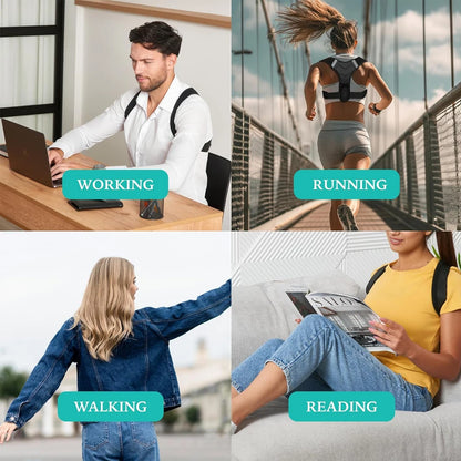 1PCS Back Brace Posture Corrector for Upper & Lower Back Pain Relief - Adjustable, Unisex, Clavicle Support, Improves Posture