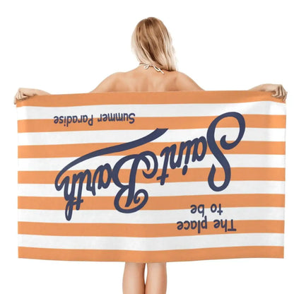 S-Saint B-Barth Beach Towel for Adults – Soft, Absorbent, and Lightweight for Travel