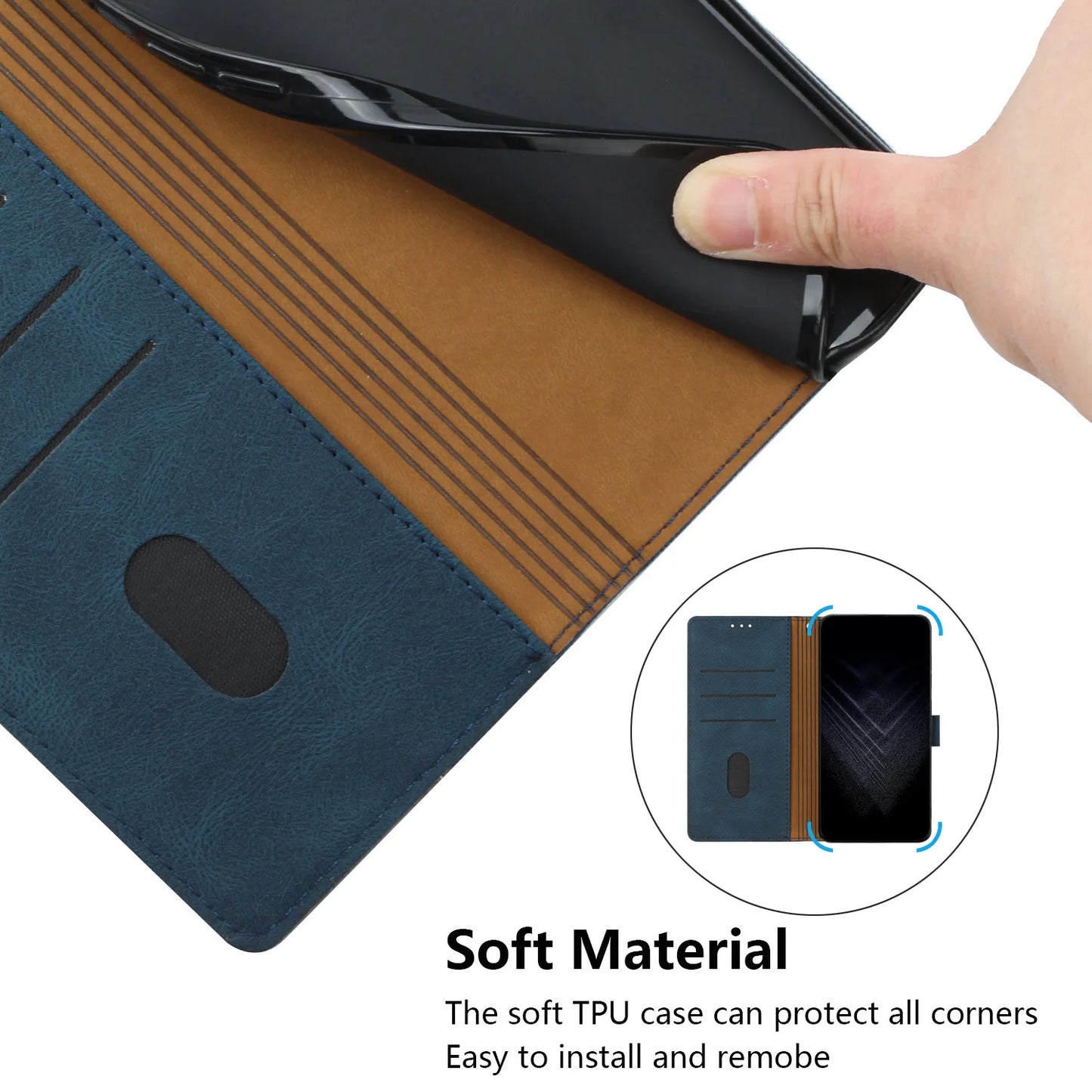 Realme 10 Case Simple Business Style Leather Phone Case on sFor Funda OPPO Realme 10 9 8 Pro 9i 7i 10Pro+ 9Pro Plus Flip Cover