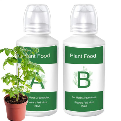 Fertilizer for Plants Plant Food A B Hydroponics Supplies 2 Piece Solution Growing System Accessories for Vegetables Fruits