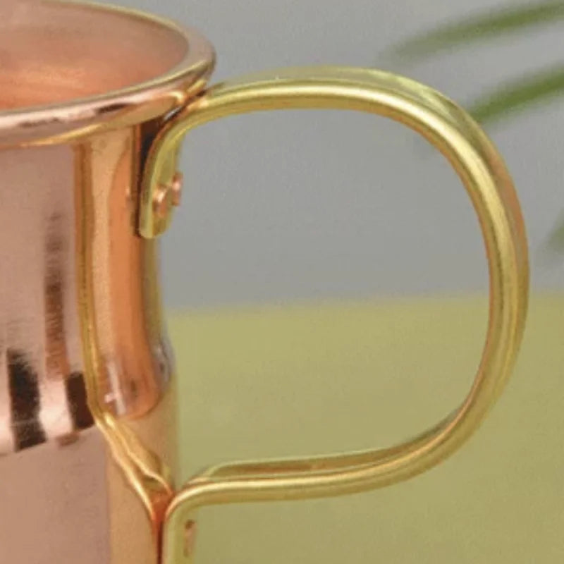 Handcrafted Beer Milk Mug Weave Handle Thickened Moscow Water Mule 360ML Breakfast Cup Drinkware Tableware Pure Copper 1 PCS