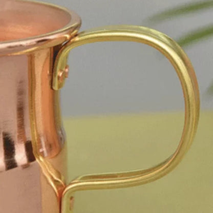Handcrafted Beer Milk Mug Weave Handle Thickened Moscow Water Mule 360ML Breakfast Cup Drinkware Tableware Pure Copper 1 PCS