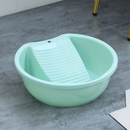 Washboard Basin Convenient Non Slip Plastic Washboard Washing Clothes Laundry Basin for Clothes T Shirts Blouses Socks Hand Wash