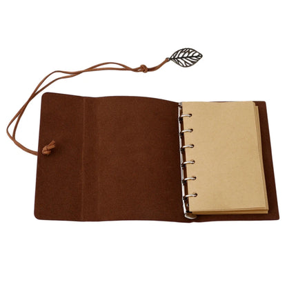 1PC Retro Leaf Notebook School Office Stationery Diary Notepad Literature PU Leather Note Book Traveler Journal Planners Gifts