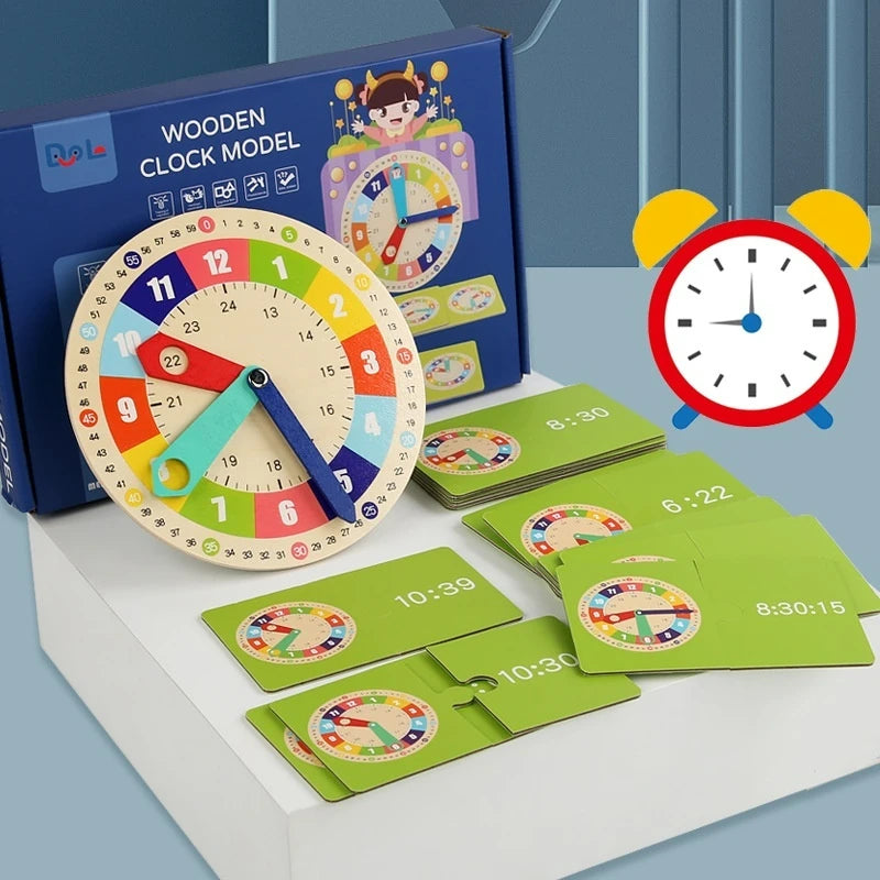 Clock model, mathematics, kindergarten clock teaching aids, children, primary school students, first and second grade, time cogn
