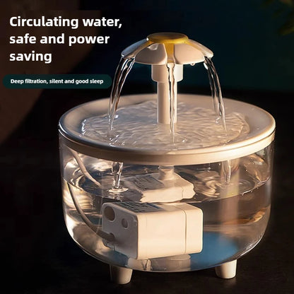 1L USB Electric Mute Pet Water Fountain Automatic Cat Drinking Bowl Filter Quiet Dispenser with Carbon Filter for Fresh Water