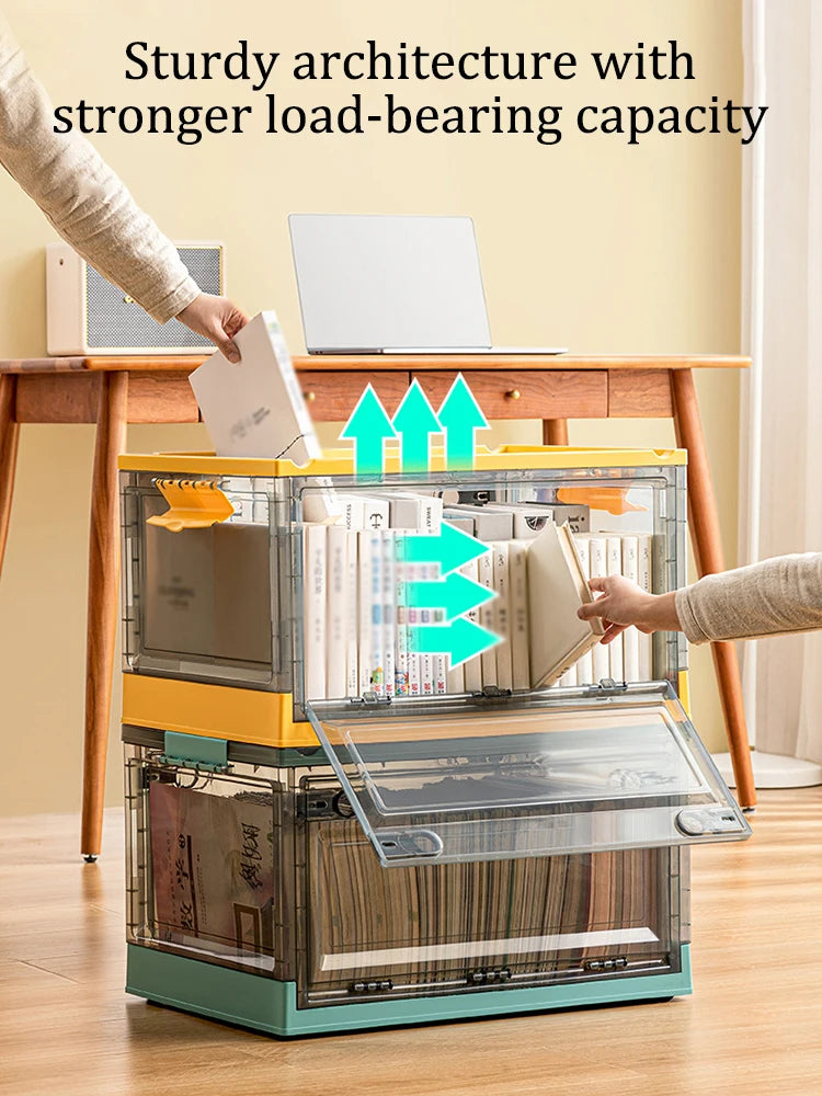Foldable Book Storage Box, Student Book Box, Dormitory For Book Sorting Box, Transparent Home Storage Box, Book Box