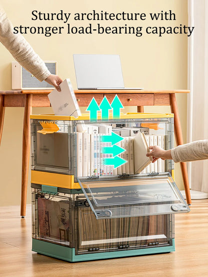 Foldable Book Storage Box, Student Book Box, Dormitory For Book Sorting Box, Transparent Home Storage Box, Book Box