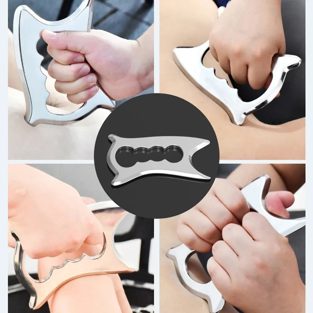 Gua Sha Massage Tool, Stainless Steel Muscle Scraper Massage Tools IASTM Tool for Soft Tissue Mobilization Tool Physical Therapy