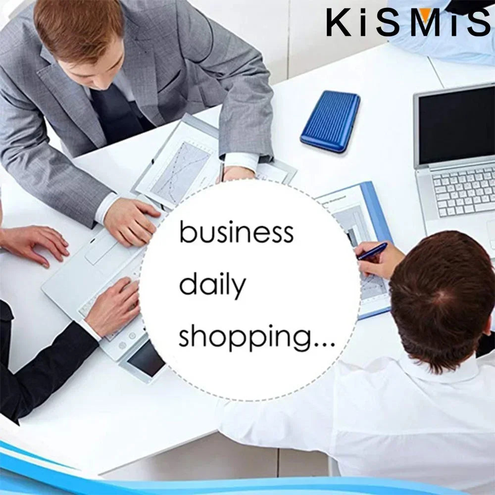 RFID Blocking Aluminum Card Case - Credit Card Protector, Business Card Holder, Metal ID Organizer Wallet, 6 Slots for Women,Men