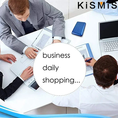 RFID Blocking Aluminum Card Case - Credit Card Protector, Business Card Holder, Metal ID Organizer Wallet, 6 Slots for Women,Men