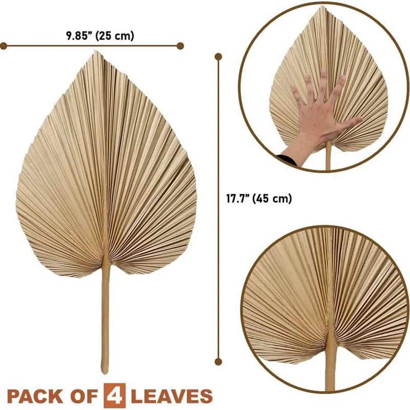 4 Pieces Palm Leaves Home Furnishing Palm Leaves Perfect For Palm Leaf Decor, Boho Decor, Home Decor, Wedding