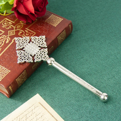 HT Orthodox Church Product Supplier Jesus Crucifix Small Handheld Gold Plated Cross Church Home Ritual Accessory