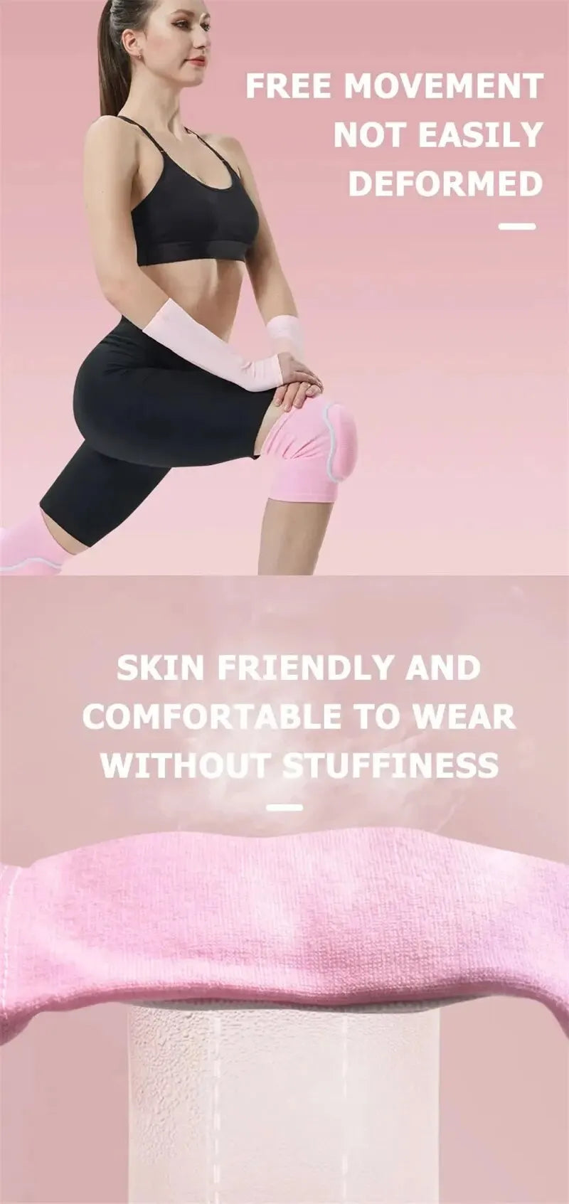 Volleyball Knee Pads for Dancers Men Women Kids Soft Breathable Knees Protective Football Dance Yoga Tennis Running Cycling Use