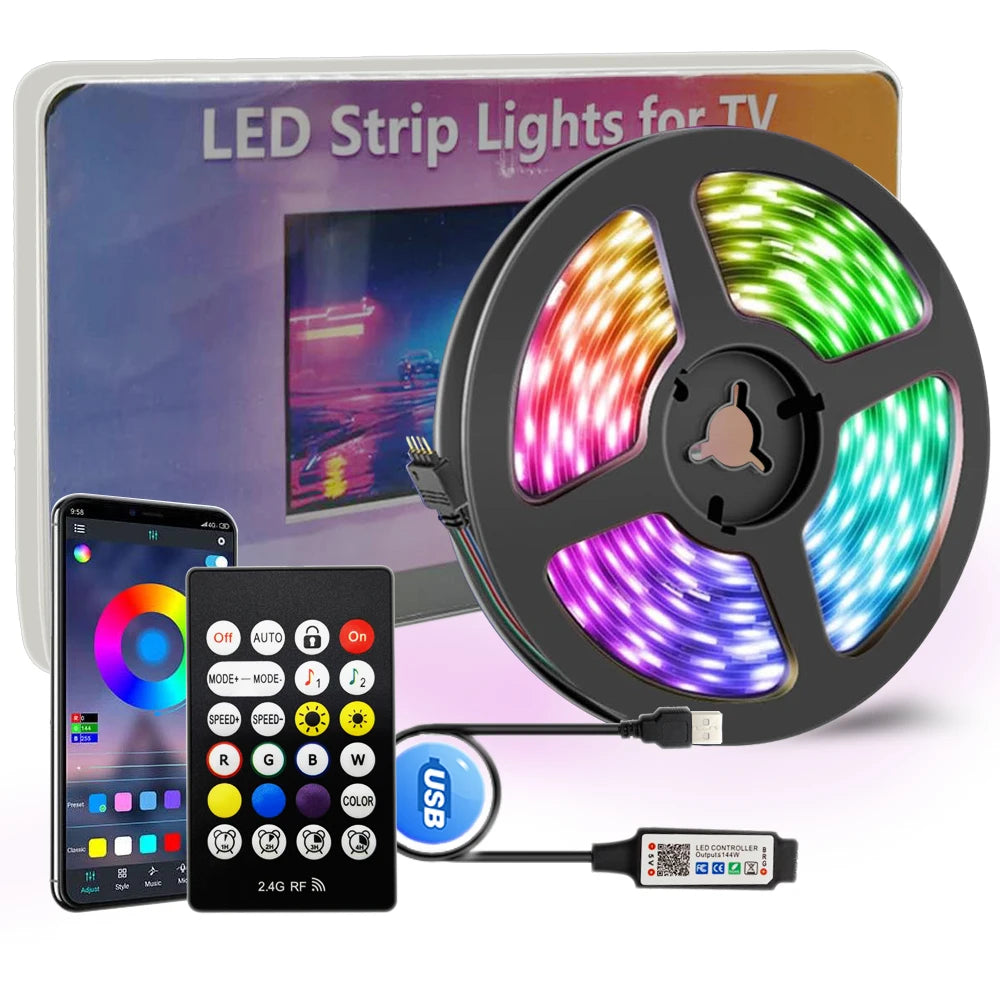 Gaming LED Lights Strip Smart Ambient Lighting PC/TV Display Backlight Lights Strip Smart Control RGB DIY Party Screen Light
