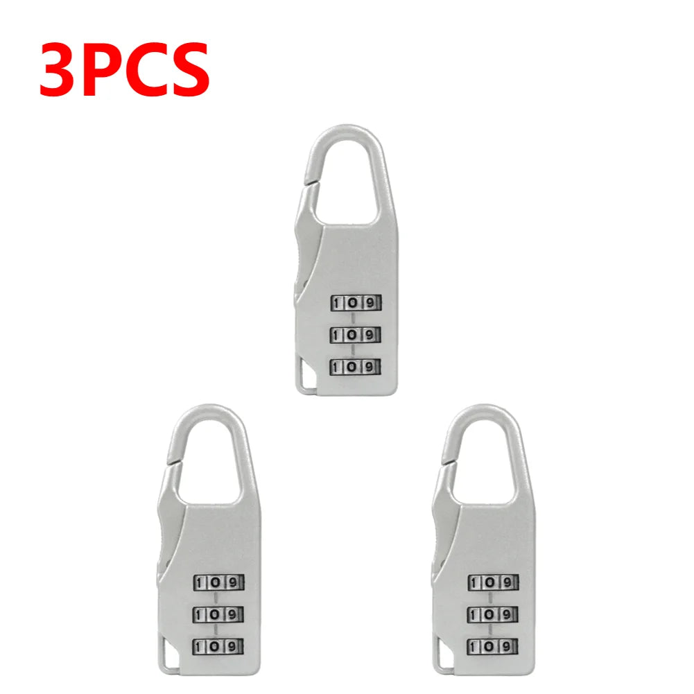 3 Digit Number Combination Pad Lock Padlock Outdoor Waterproof Lock Suitcase Luggage Security Coded Lock Zinc Alloy Code Lock