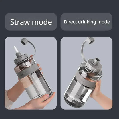 2 Liter Big Water Bottle With Straw 2L/1.5L/1L/0.6L Large Capacity School Gym Sports Drinking Bottles Fitness botella de agua 물병
