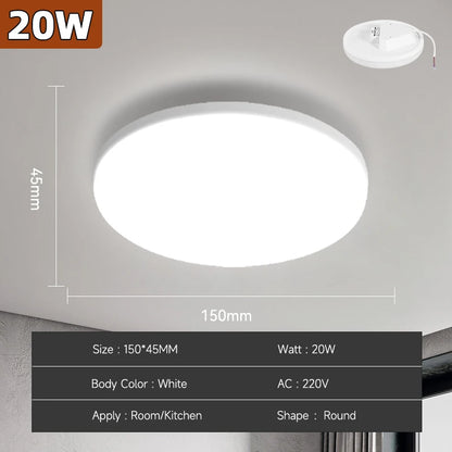 LED Ceiling Lamps Modern Ceil Light 18/30/40/72W Led 220V Ceiling Lights Round Living Room Bedroom Indoor Kitchen Lighting Lamp
