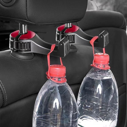 1pc With Phone Holder 360° Rotation Car Seat Back Hooks Auto Headrest Hanging Clothes Umbrella Stand Support Hook Car Supplies