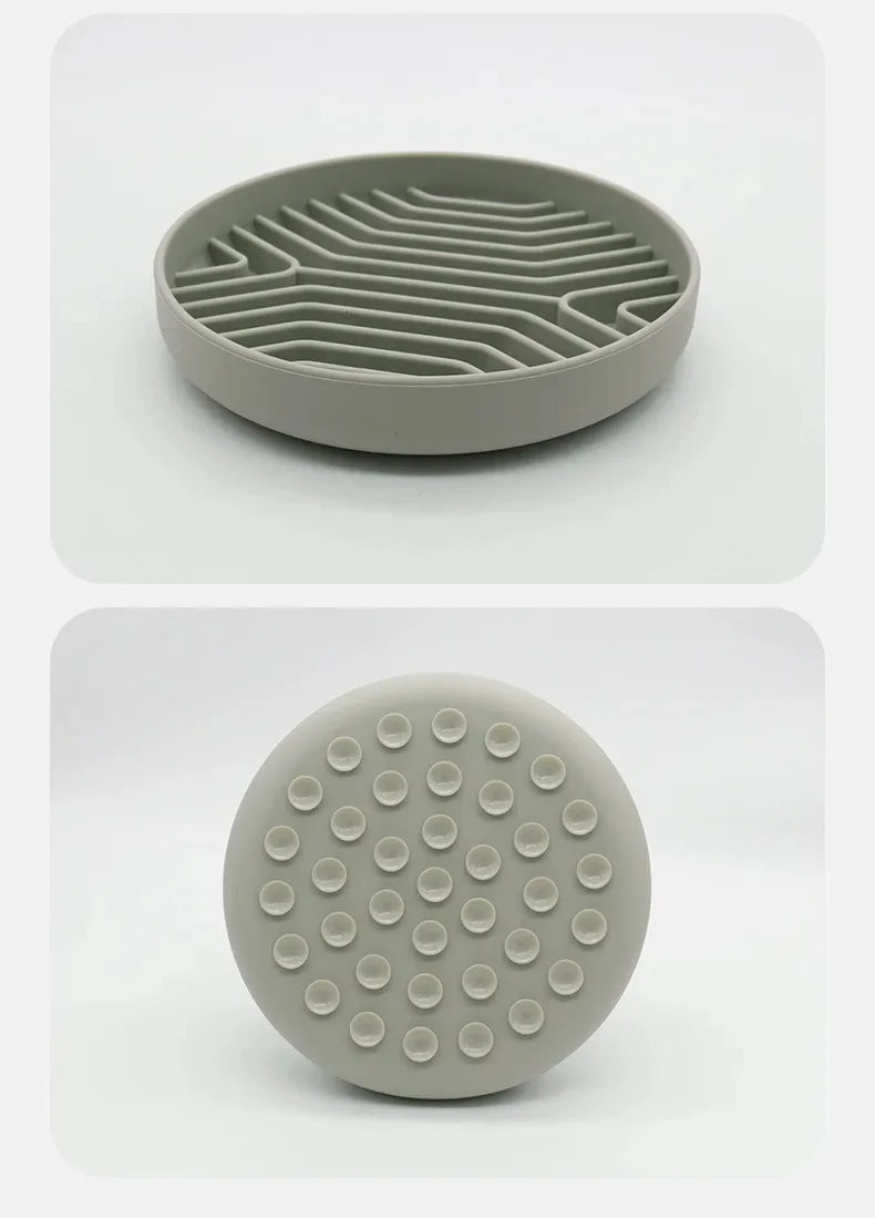 Non-slip Silicone Pet Slow Food Bowl Anti-choking Anti Knockover Cat Slow Feeder Mat with Suction Cup Dog Accessories