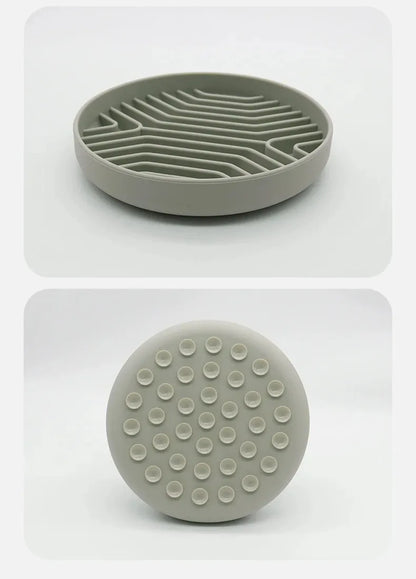 Non-slip Silicone Pet Slow Food Bowl Anti-choking Anti Knockover Cat Slow Feeder Mat with Suction Cup Dog Accessories