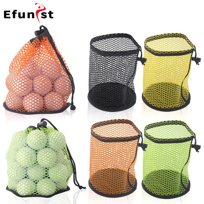 Portable Multipurpose Sports Mesh Net Bag Golf Ball Organizer Bag Drawstring Pouch Golf Sports Supplies Can hold 12/25/50 Balls