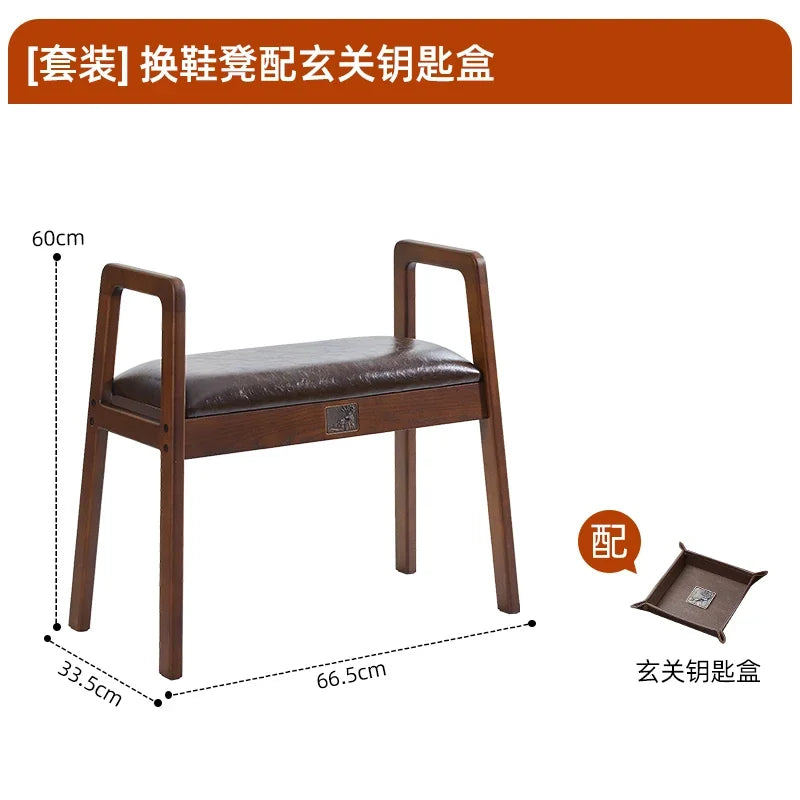 Bedroom Wooden Stool Storage Dressers Lazy Shoes Changing Side Table Entryway Bench Ergonomic Taburete Madera Nordic Furniture