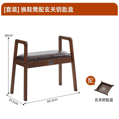 Bedroom Wooden Stool Storage Dressers Lazy Shoes Changing Side Table Entryway Bench Ergonomic Taburete Madera Nordic Furniture