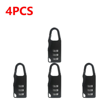 3 Digit Number Combination Pad Lock Padlock Outdoor Waterproof Lock Suitcase Luggage Security Coded Lock Zinc Alloy Code Lock