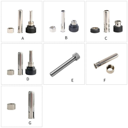 3PCS Soldering Station Iron Handle Accessories Stainless Steel Housing for 936 Iron Head Cannula Iron Tip