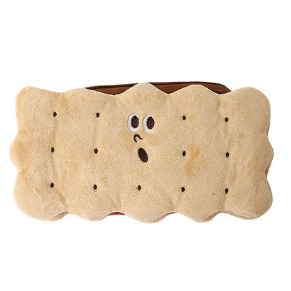 Creative Simulation Sandwich Biscuit Pencil Bag Kawaii Plush Pencil Bag Student Stationery Storage Bag Student Supplies
