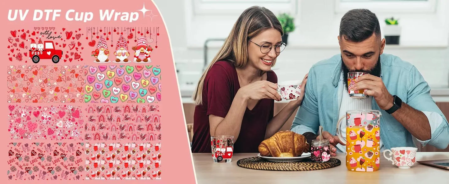 Sports Team Cup Wraps DIY Waterproof Easy To Use Custom Decals UV DTF Transfer Sticker For 16oz Libbey Glasses