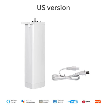 MOES WiFi/Zigbee Smart Curtain Motor Electric Curtain Opener Super Silent For Curtain Track Remote Control Compatible with Alexa