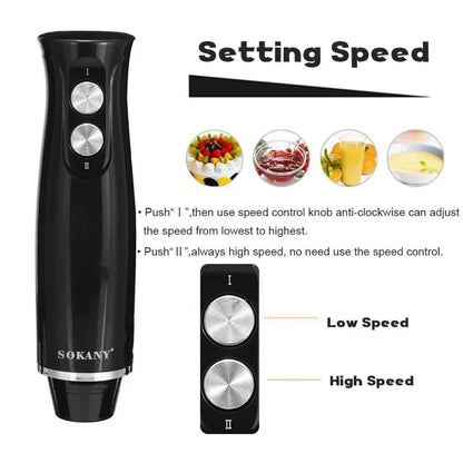4 in 1 Household Multi-function Blender 110V/220V Electric Handheld Immersion Blender Baby Food Maker Kitchen Appliances